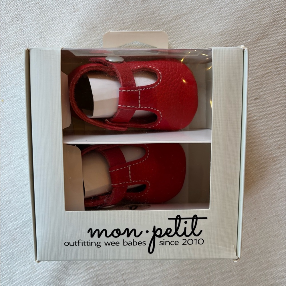 Mon Petit Red the original soft soled t-strap size 1 (0-3 months)
